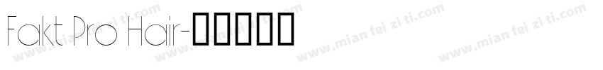 Fakt Pro Hair字体转换